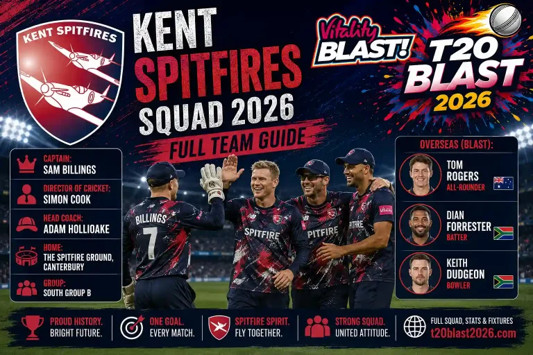 Kent Spitfires Squad 2026