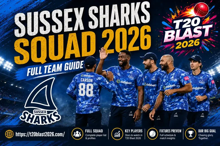 Sussex Sharks Squad 2026