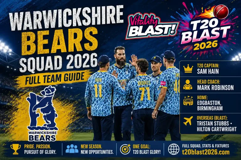Warwickshire Bears Squad 2026
