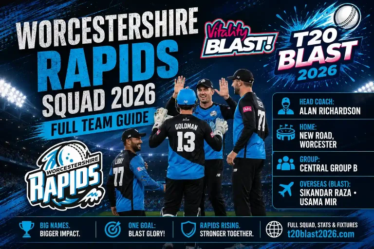 Worcestershire Rapids Squad 2026