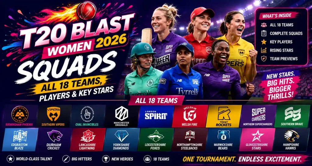 T20 Blast Women 2026 Squads